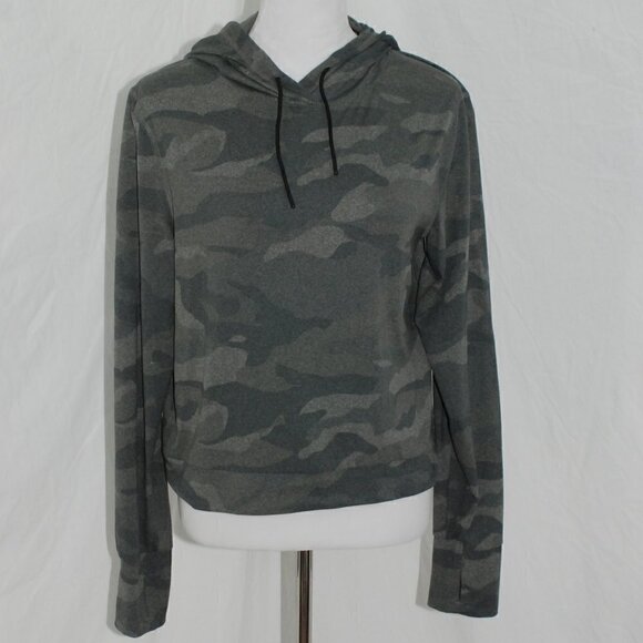 Spyder Active Womens Medium Hoodie Long Sleeve Shirt Thumb Holes Drawstring EUC - Picture 1 of 10
